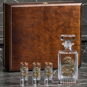 Vodka set "Snake. Timeless" for 3 people, in a box